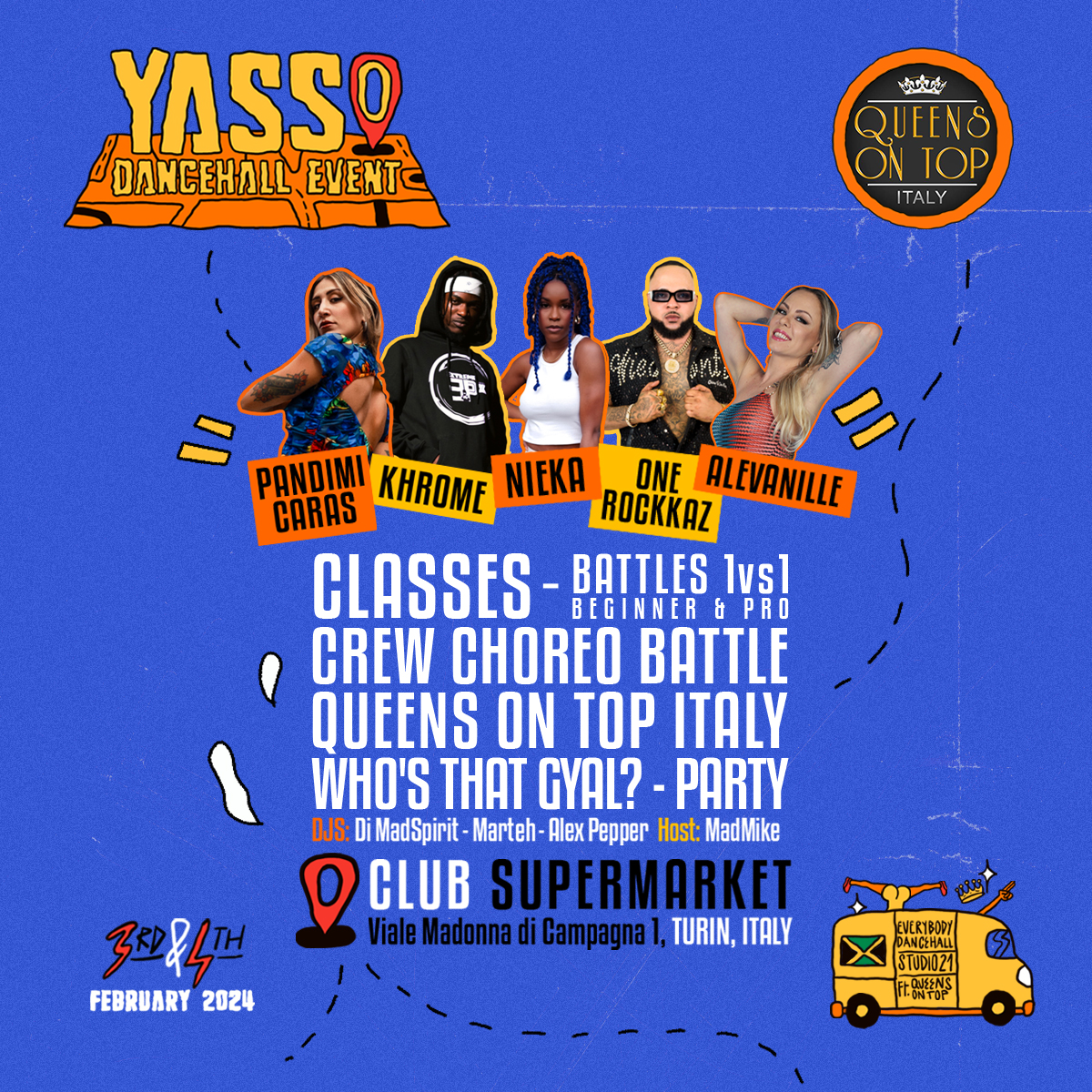 Yasso Evento dancehall torino 3-4 febbraio 2024