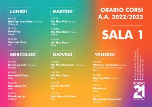 Studio21 Orari sala 2 anno 2022/2023